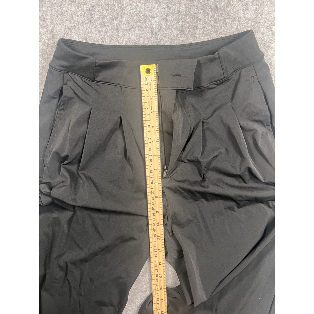 Nike Dri-FIT Wide Leg Pleated Trousers Small Black Nylon Spandex Stretch - Picture 9 of 12